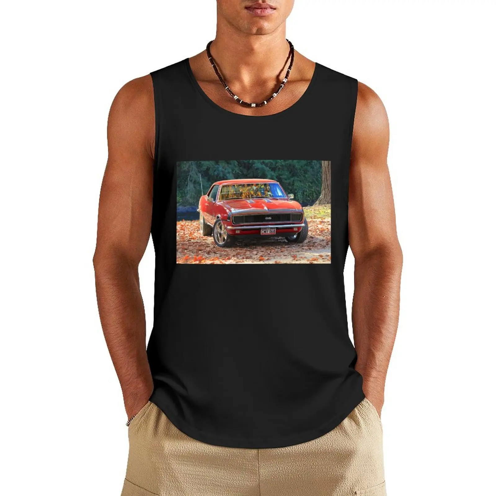 

68 SS Camaro Tank Top T-shirt for fitness gym top sexy clothes men