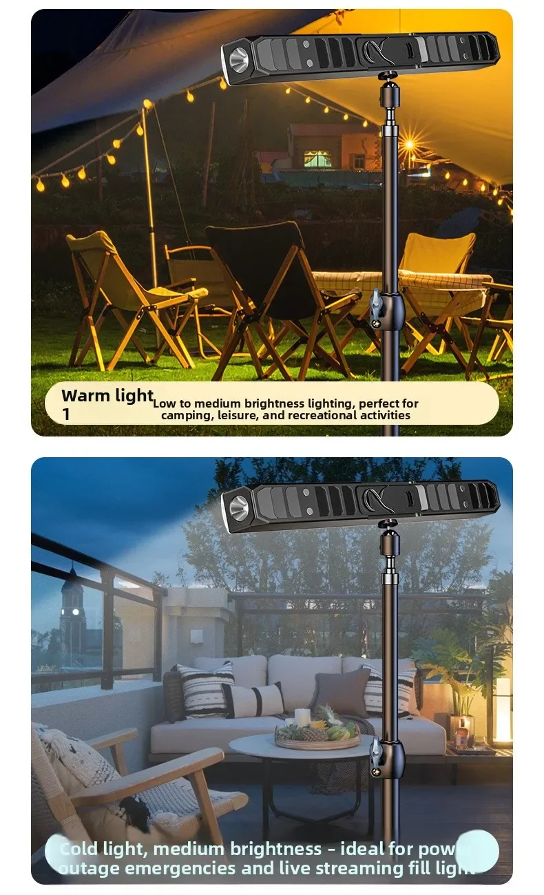High Power Magnetic LED Light Bar 2026 New Portable USB Rechargeable Work Light 3 Modes IP66 Waterproof Emergency Power Bank