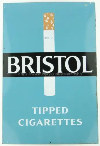 wall restaurant pub Bristol Tipped Cigarettes metal tin sign