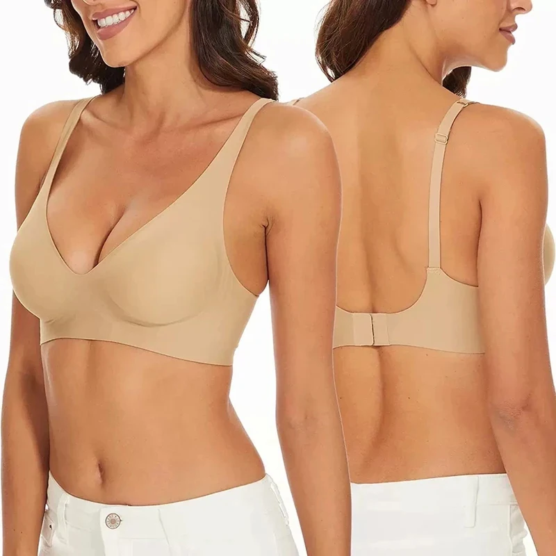 S-4XL Large Size Seamless High Quality Wireless Women's Underwear Small Breast Gathering Beautiful Back Sports Comfortable Bra