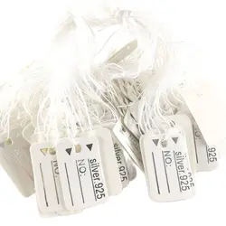 Etiquetas colgantes en blanco para equipaje, accesorio de 24x15mm, de plata 1000, para exhibición de precios, para boda, 925 unidades