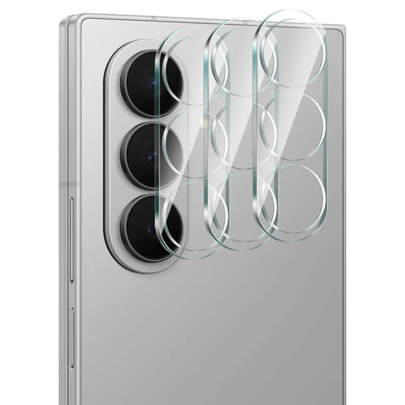 3 Stück Transparenter Kameralinsen-Schutz für Samsung Galaxy Z Fold 7 6 Z Flip 5 4 ZFold ZFlip Klare Hartglas-Folie Vollständige Abdeckung