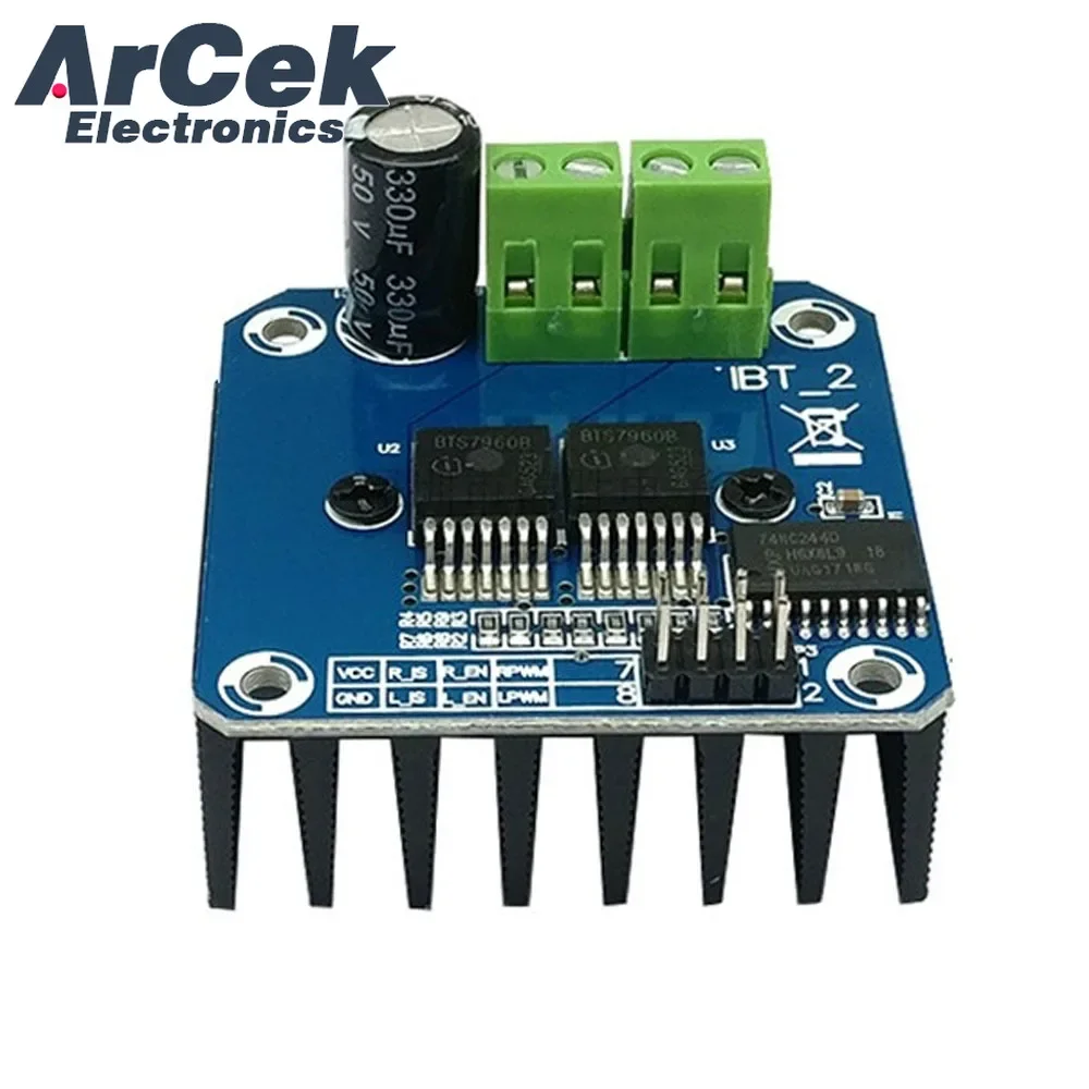 BTS7960B DC 43A 5V Stepper Motor Driver Diy Electronic Drive Board Double H-Bridge PWM Driver Module For Arduino Smart Car