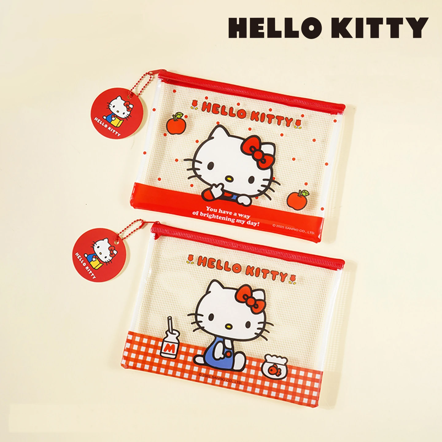 Sanrio Hello Kitty A5 Clear Folder Cartoon Stationery Bag for Students & Office Use