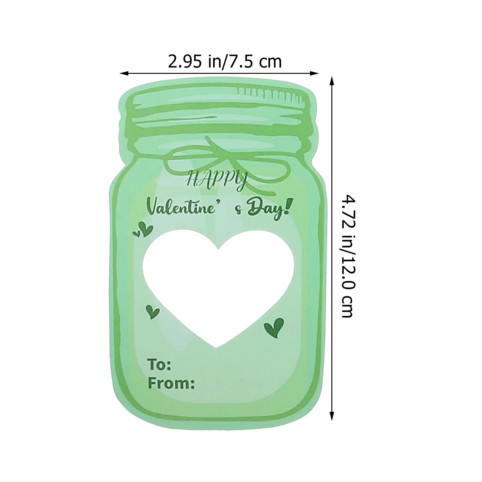 1Set Valentine's Day Drifting Bottle Card Paper Printing Technology Blank Greeting Card Gift Cards