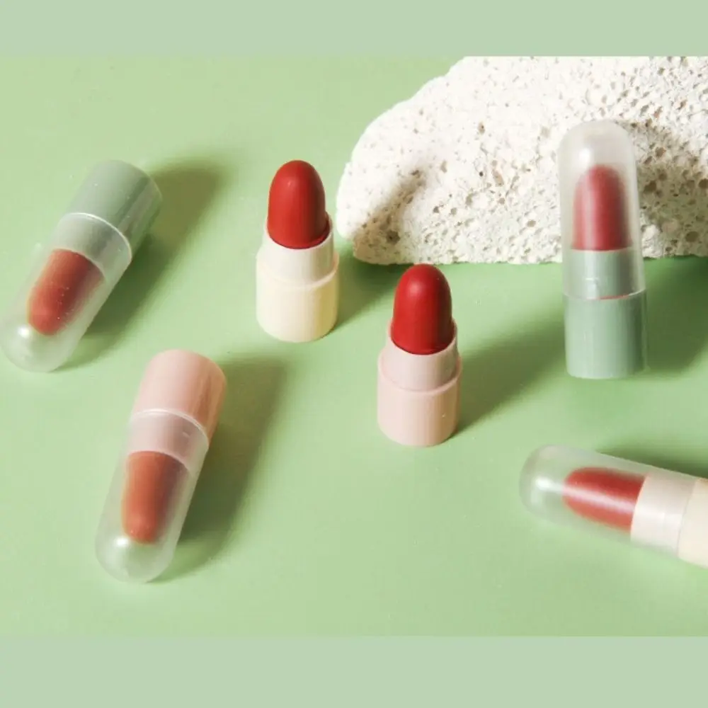 5pcs Makeup Set Mini Lipstick Set Waterproof Long Lasting Matte Lipstick Soft Mist Non-stick Cup Velvet Lip Gloss Ladies