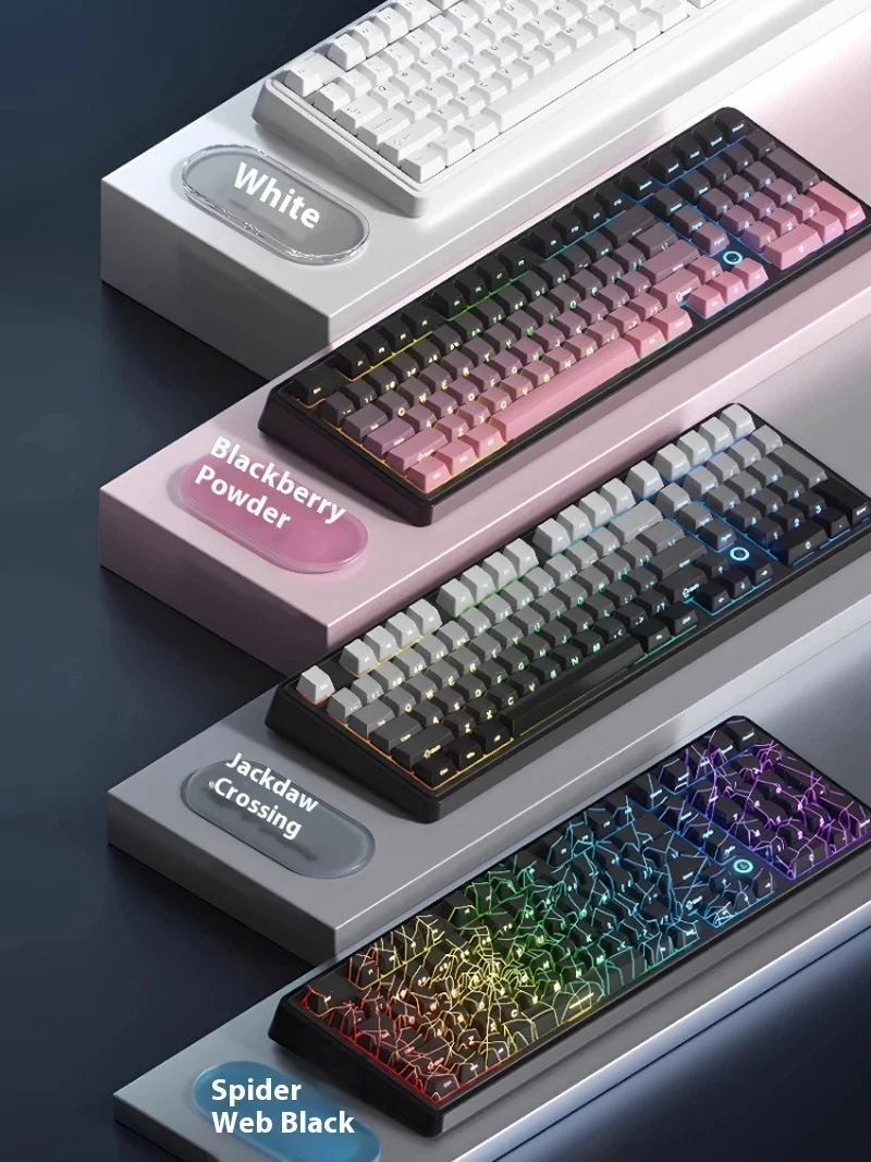 

Черный рыцарь Ak980max Механическая клавиатура с магнитной осью Высококачественная игровая проводная клавиатура Киберспорт Индивидуальный подарок с возможностью горячей замены