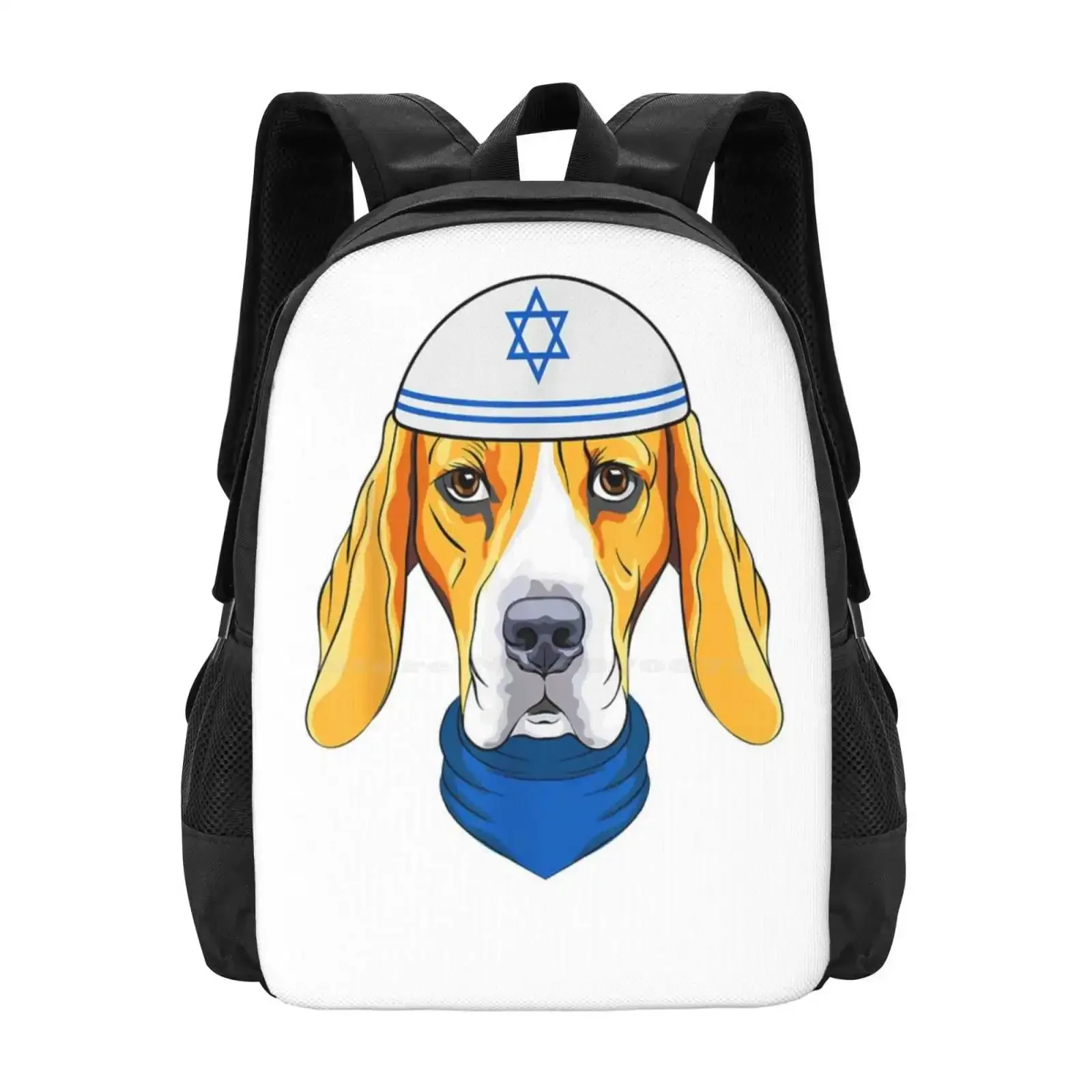 

Cute Beagle Hanukkah Funny Dog Lover Jewish Gift T-Shirt Hot Sale Schoolbag Backpack Fashion Bags Lover Dog