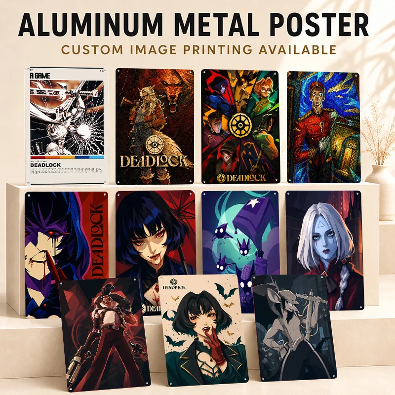Deadlock 2 Textured Posters Personalized Aluminum Metal Sign Premium Epic Quest Illustration Wall Art For Players And Game Rooms