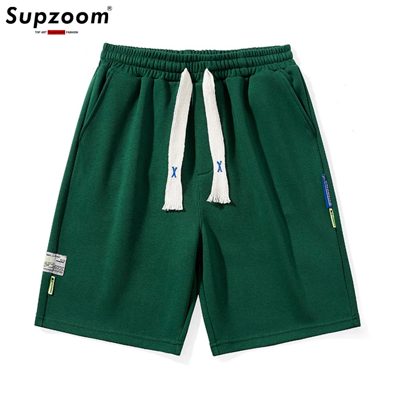 Supzoom 2024 New Arrival Top Fashion Cotton Elastic Waist Three-dimensional letters Trend Loose Legged Summer Casual Men Shorts