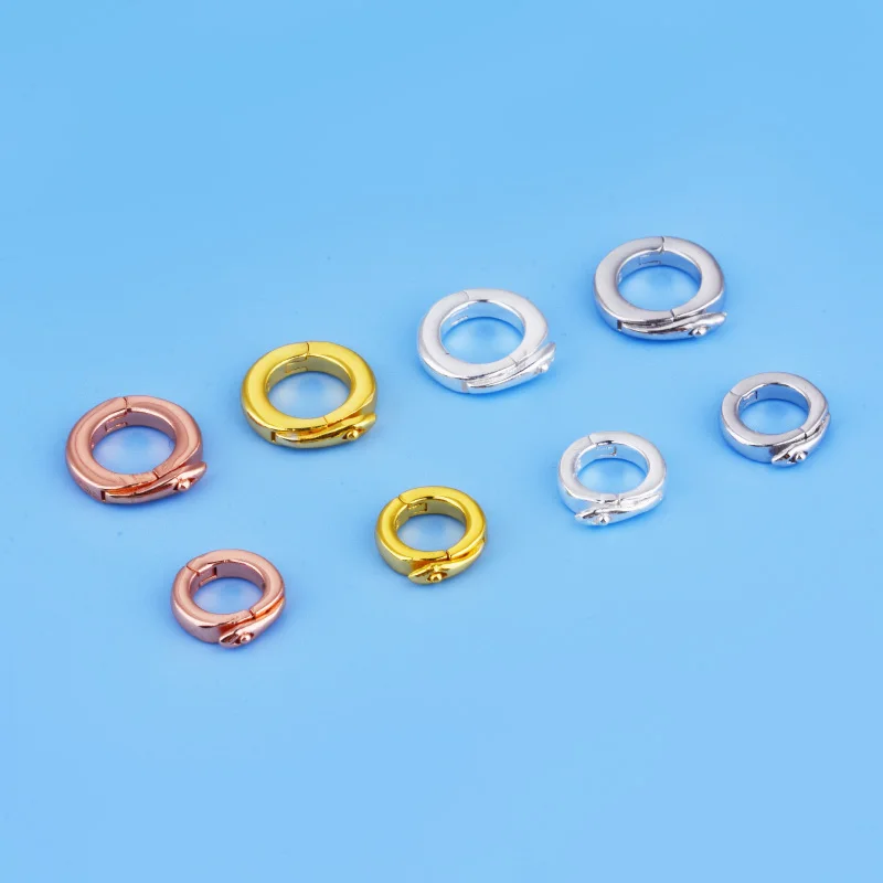 

diy S925 sterling silver openable connection necklace clasp bracelet open ring crystal pearl buckle