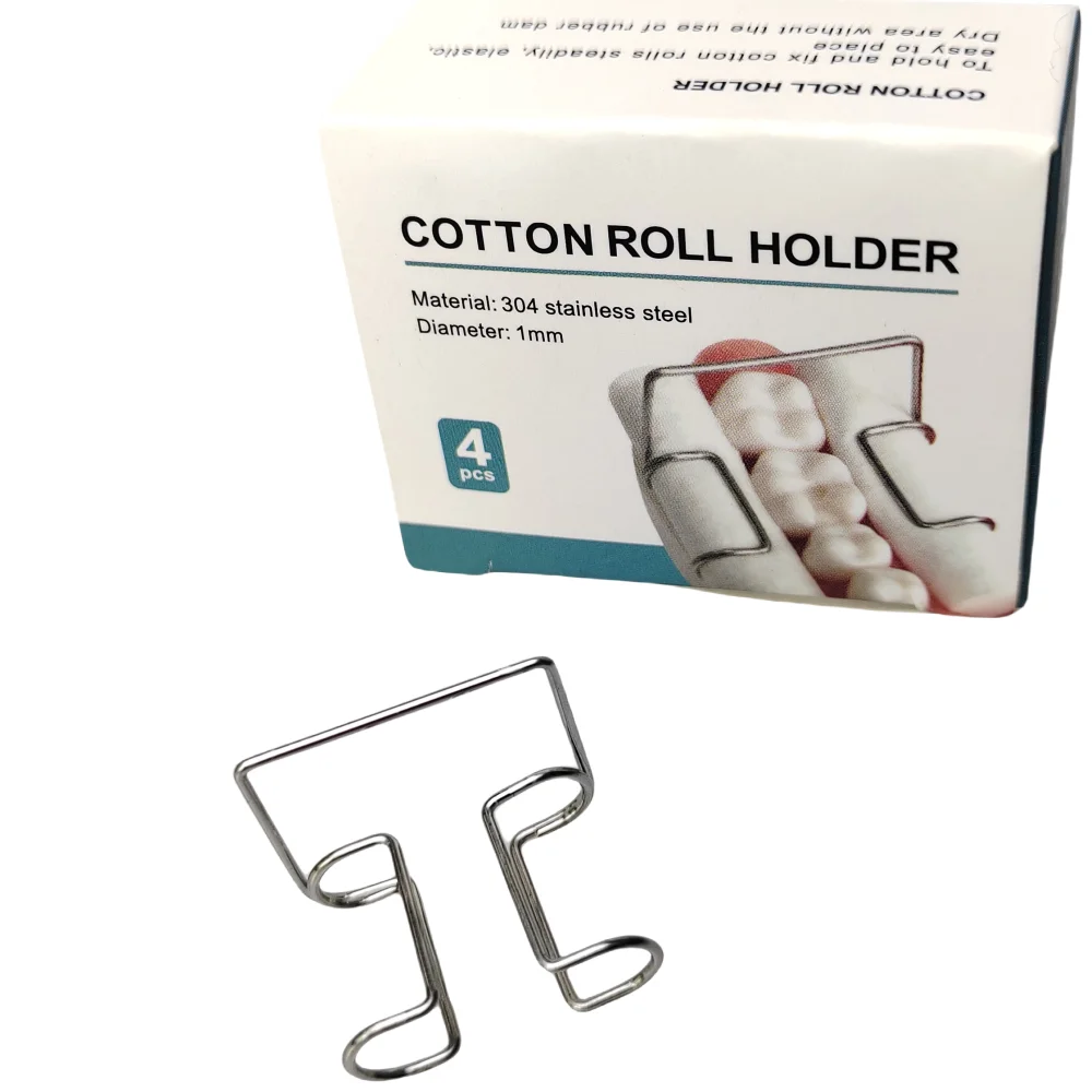 

Dental Stainless Steel Cotton Roll Clip Autoclavable Holder Oral Isolation Retainer Clinic Tool