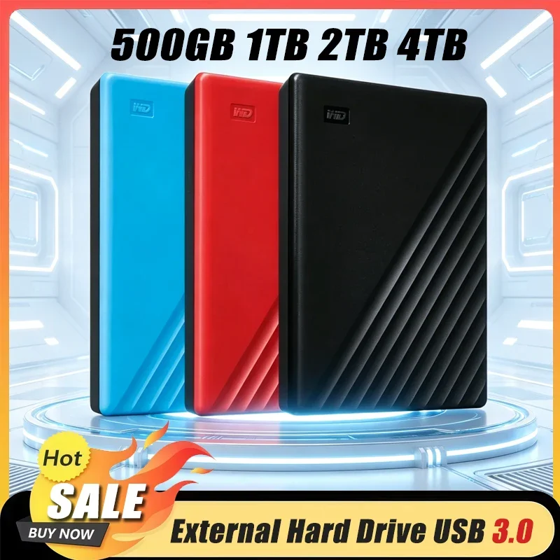 

For WD My Passport External Hard Drive USB 3.0 Portable 1TB/2TB/4TB Encrypted Mobile High-Speed Storage Disk for Computers
