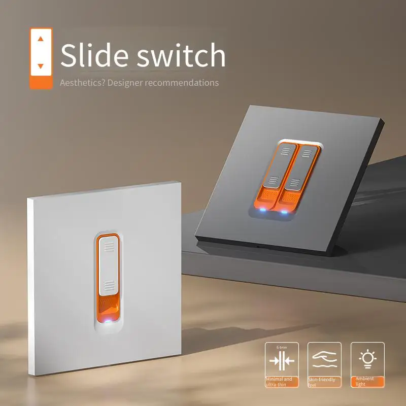 

Type 86 Ultra-thin Frosted Cream Style Switch Socket with One Opening and Five Holes with USB Panel for Wall Home Use