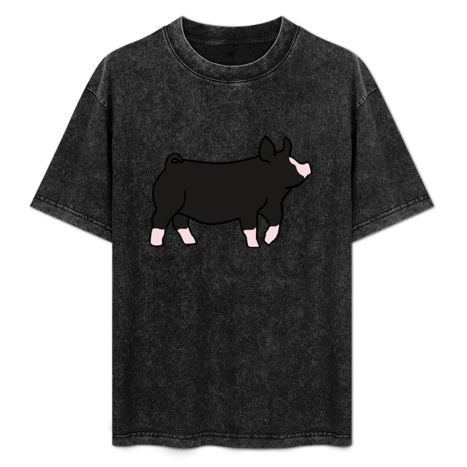 Berkshire Show Pig T-Shirt aesthetic clothes anime clothes graphic tee shirt Blouse mens fashion