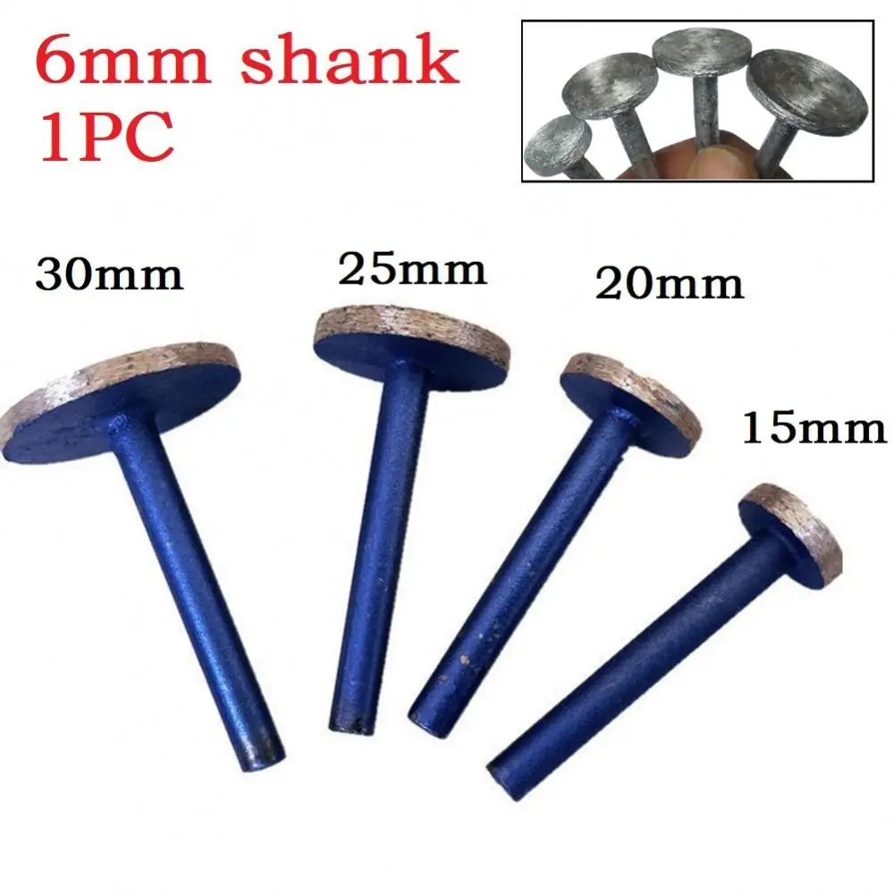 1Pcs Diamond Hot Pressed Sintered Carving Grinding Wheel Air Grinder Grinding T-shaped Grinding Head 15/20/25/30mm