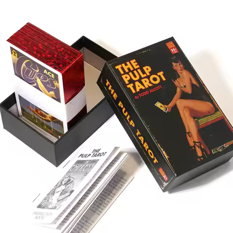 The Pulp Taro Tarot cards With Booklet 78 Card Tarot Deck Gilded Edge Origin Size 12x7 Size Standard Hardcover
