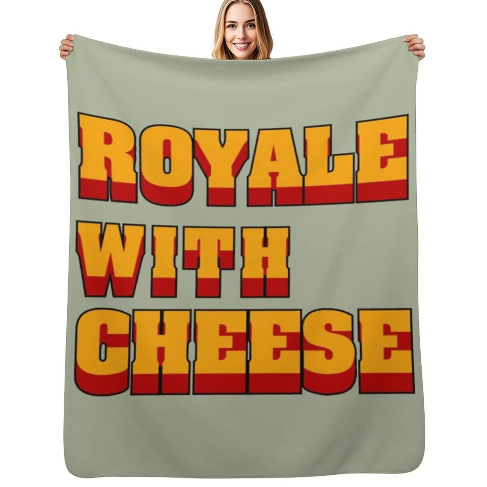 

Pulp Fiction, Movie, quote, Royale with Cheese Throw Blanket Cozy Light Blanket for Travel Camping Picnic