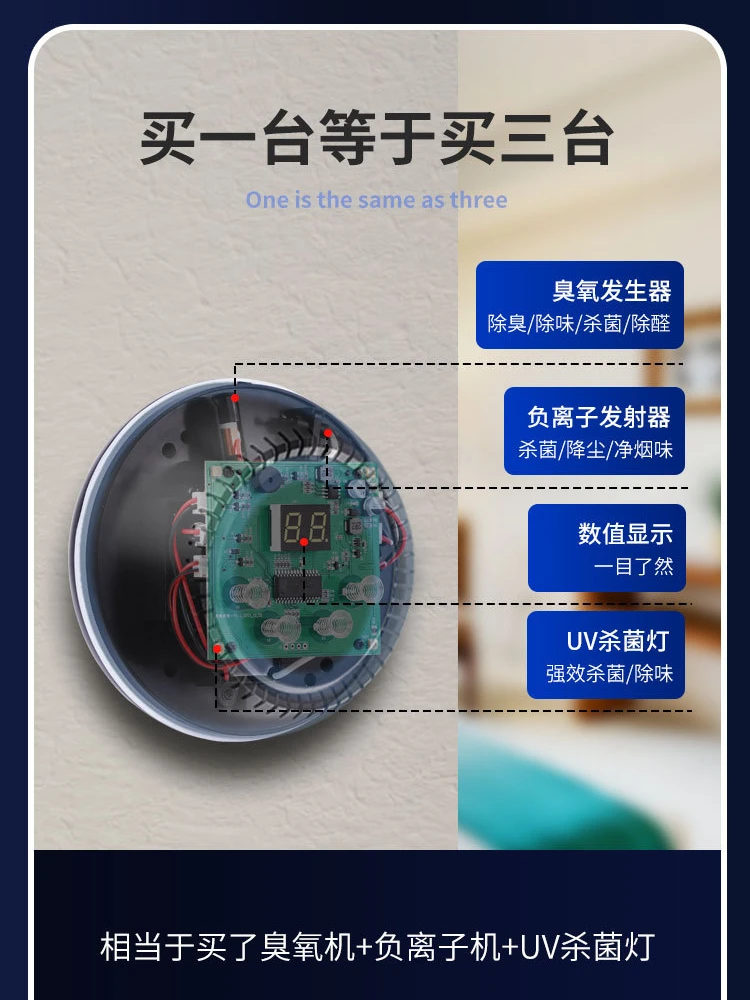 Pet air purifier, deodorization and sterilization, household formaldehyde removal, smoke removal, ozone negative ion sterilizer