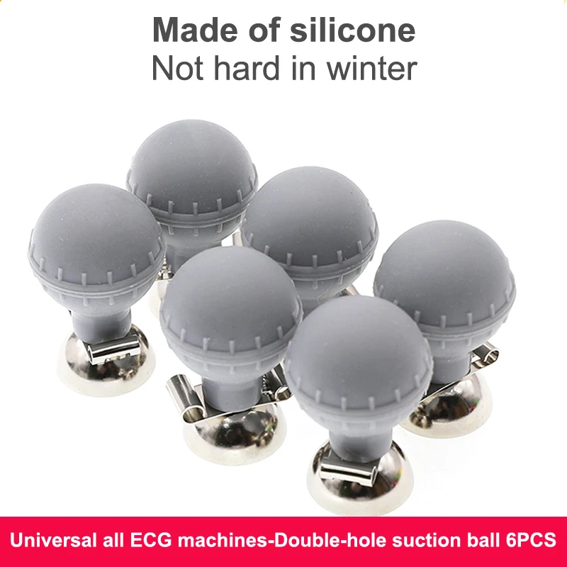 Conjunto completo de eletrodos de ecg, bola de sucção de peito e clipe de membro, eletrodo duplo ou multifuncional para máquina de ecg, uso adulto
