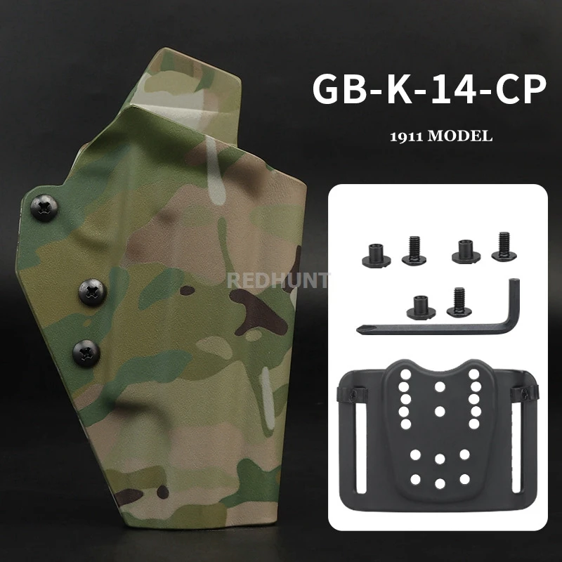 Fondina per pistola Kydex Tactical Glock 17 fondina in vita con cuscinetti leggeri per G17/19/19X/45/43 con luce TLR-1 X400 X300 XC1