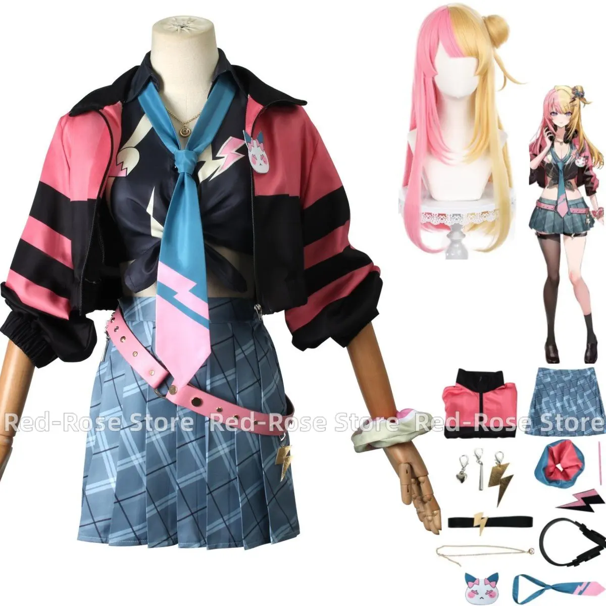 Anime Virtual Youtuber Vtuber Vup Kotoka Torahime Cosplay Costume Enxsoleil Member Jk Uniform Skirt Woman Sexy Kawaii Party Suit