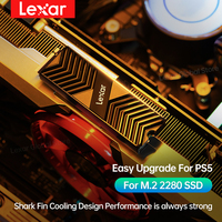 lexar LPAH100 Aluminum Cooling Heat Sink Thermal Pads Heat Dissipation Radiator Suitable for M.2 2280 SSD on PC and PS5 devices