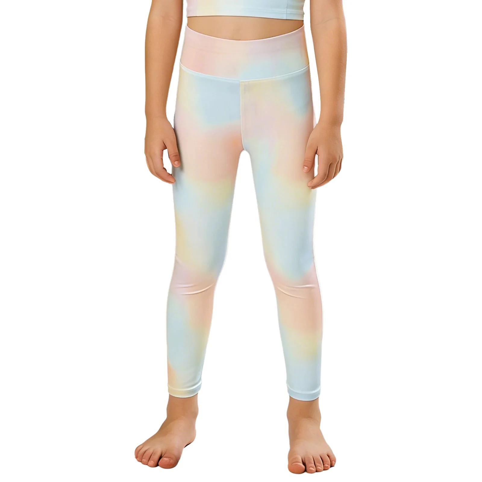 

Kids Girls Figure Skating Costume Elastic Waistband Quick-dry Lightweight Athletic Pants Gymnastics Dance Stage Performance Set