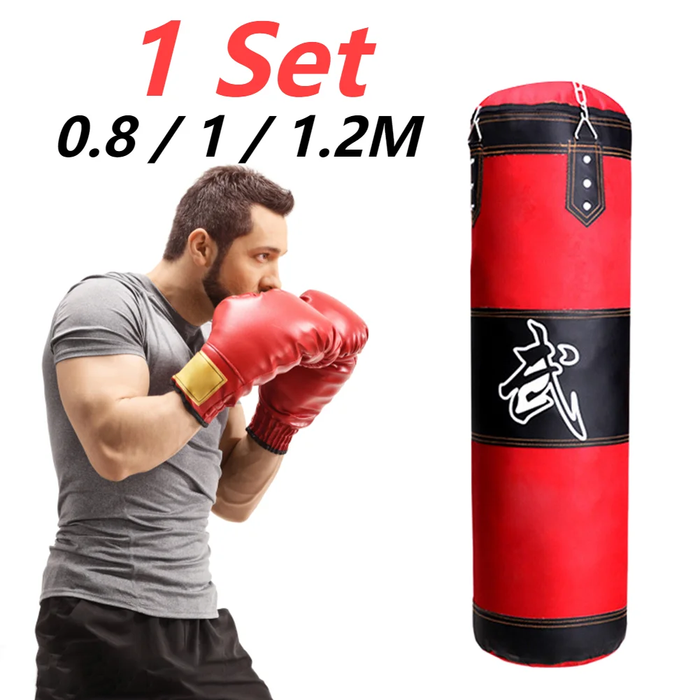 Boxing Heavy Punch Bag Punch Sandbag Durable With Metal Chain Hook Carabiner Fitness Training Hook Kick Fight Karate Taekwondo