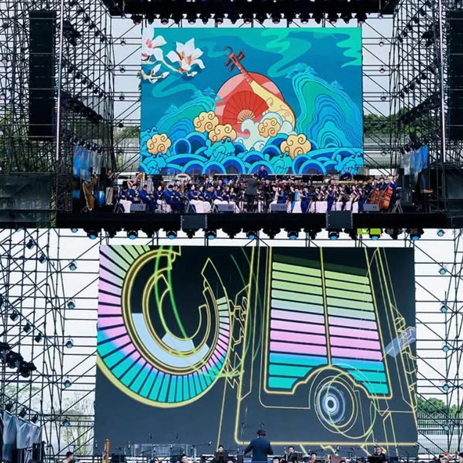 Custom 8mm P3.91 IP65 Waterproof 4K 7000cd/m Brightness Sunlight Readable Outdoor Creamy White LED Video Screen for Exhibition
