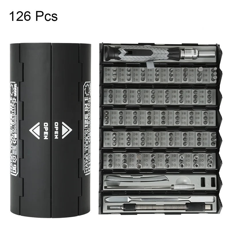 126 Pcs precision screwdriver set CRV strong magnetic head for repairing cell phone watches computer screwdriver set