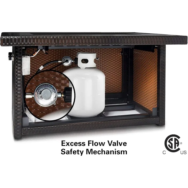 سلسلة 403-طاولة ناري اسبريسو براون، اسبريسو براون/50000 وحدة حرارية بريطانية