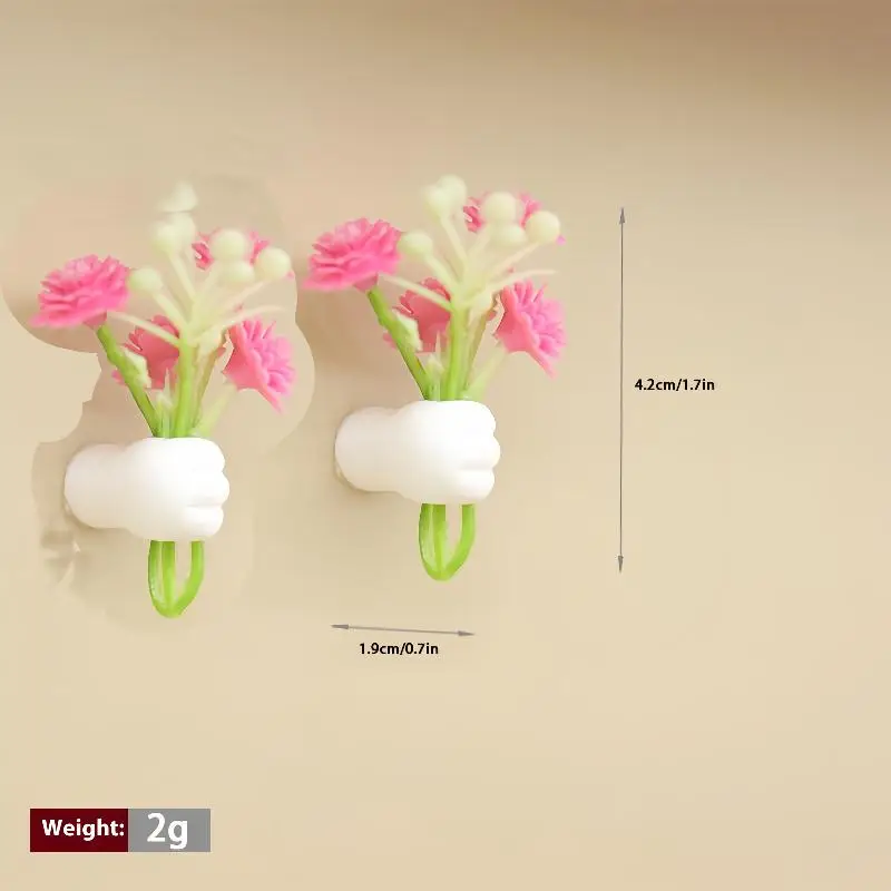 ⭐HOT❗ 2Pcs 1/12 Dollhouse Miniature Handheld Flower Model Wall Hanging Decoration Doll House Accessories Kids Pretend Play Toys