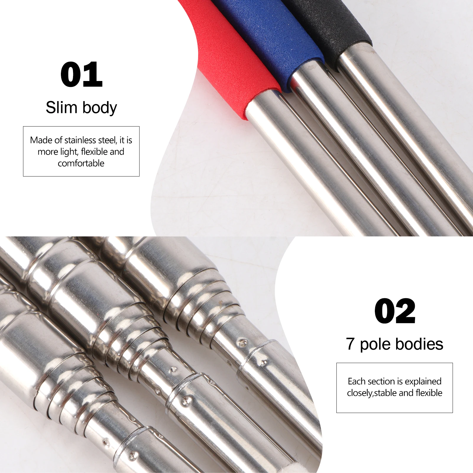 

3pcs Telescopic Teaching Pen Teachers Pen Pointer Retractable Presenter Classroom Tool Pocket Lightweight Student Doctor