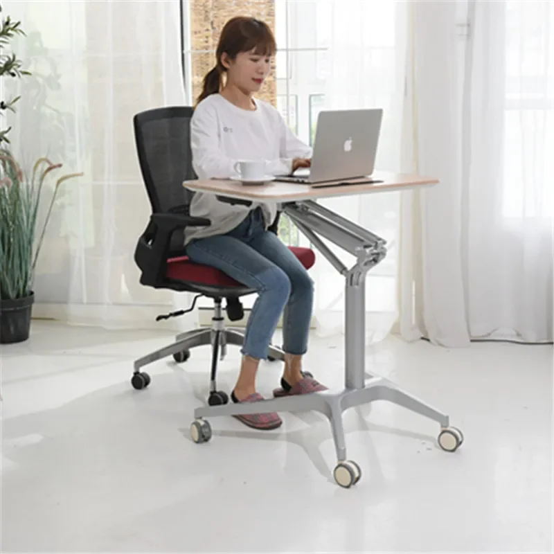 Lifting Desk 77.5mm-107cm Sitting/Standing Laptop Desk Mobile Pallet With Mobile Wheels Lectern Desk