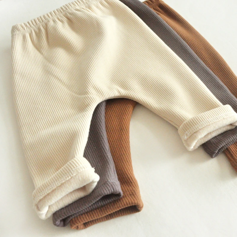 Autumn Winter Toddler Kids Girls Pant Plush Velvet Thick Warm High Waist Bottoming Baby Boys Leggings - Image 2