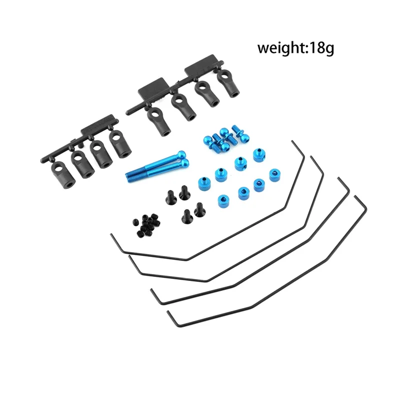 Kit de barra estabilizadora dianteira e traseira 22037 para Tamiya TD4 1/10 RC Car Upgrade Parts Acessórios