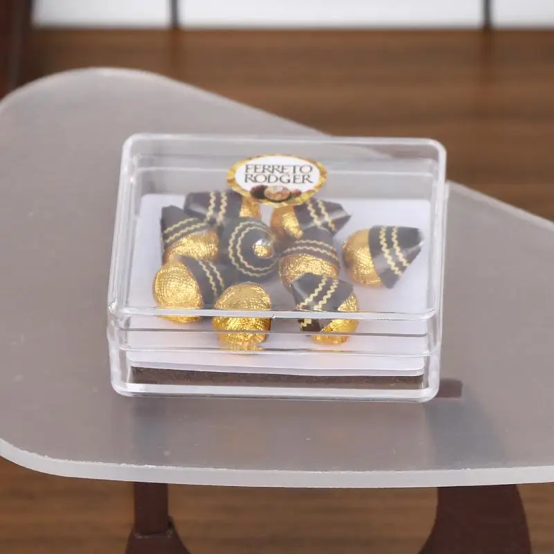 1 Zestaw Akcesoriów do Domku dla Lalek Zabawki do Udawania Zabawy Dom dla Lalek Symulacja Mini Model Czekolady Miniaturowa Dekoracja Jedzenia Zabawka