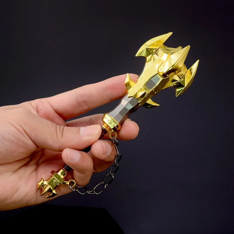 15cm Tears of The Kingdom Weapon Savage Lynel Crusher Game Peripheral Metal Sword Keychains Ornament Craft Collection Model Toys