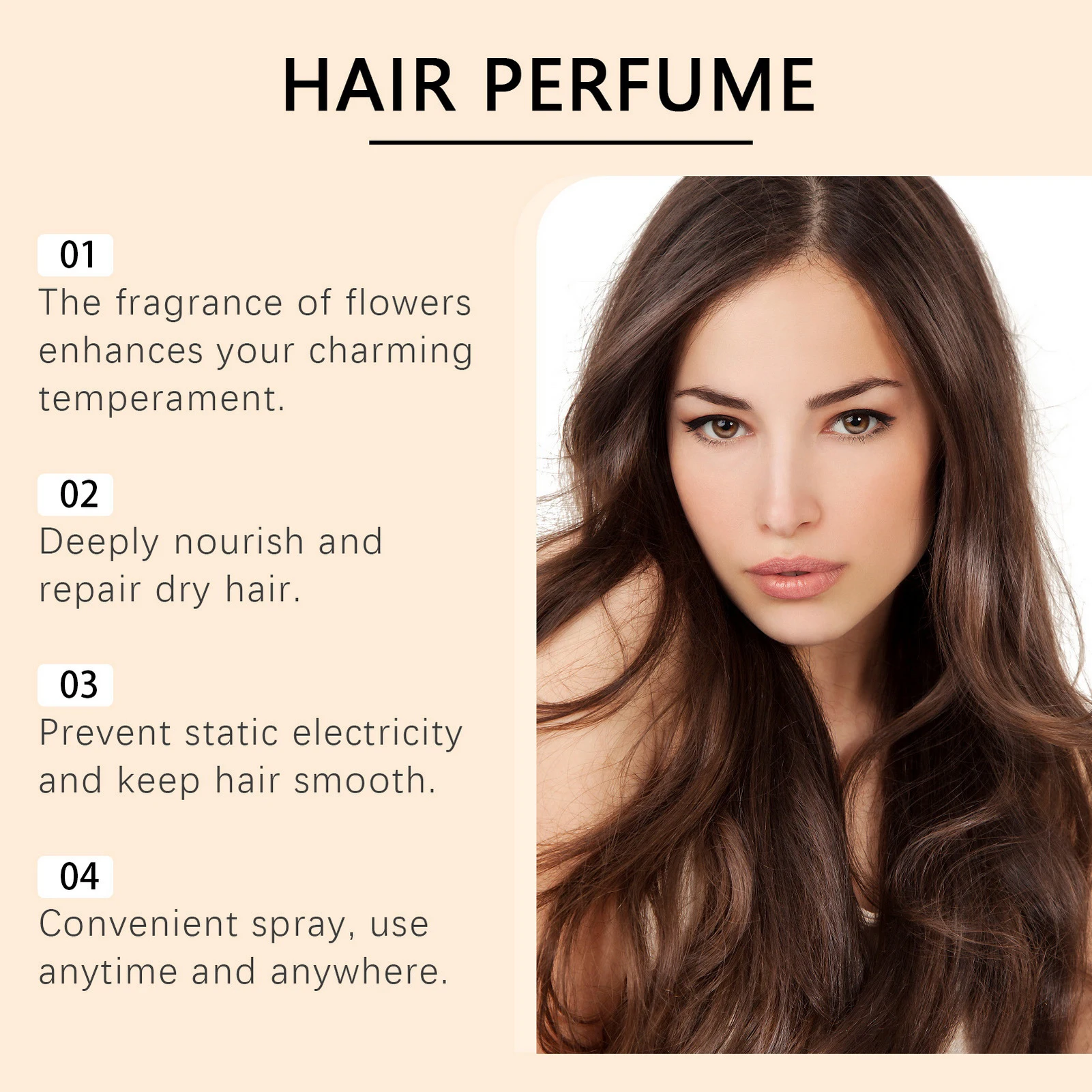 

Hair Pheromones Perfumes for Women Hair Hydrating and Shine Spray Solve The Problem Of Dry And Frizzy Hair