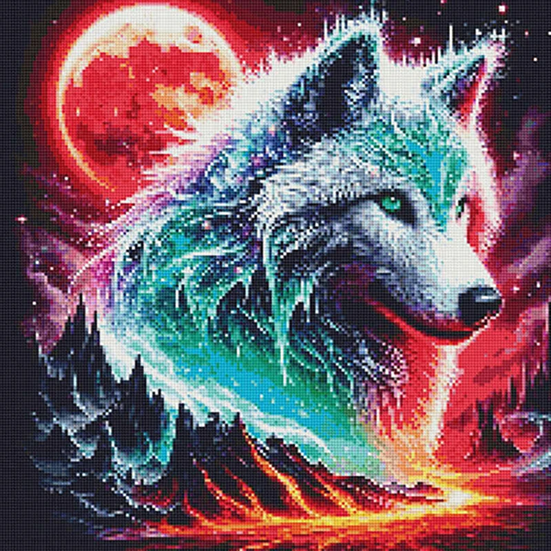 النبي وصول جديد الماس اللوحة الذئب الحيوان دعوى نابيس للمبتدئين القمر الماس الفسيفساء الكلب كيت هدية الطفل #2
