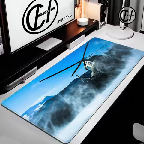 Cool Military Helicopter Mousepad Large Keyboard Desk Mat Gaming Mouse Pad LockEdge Non-slip Mat HYBXAXC Mouse pad