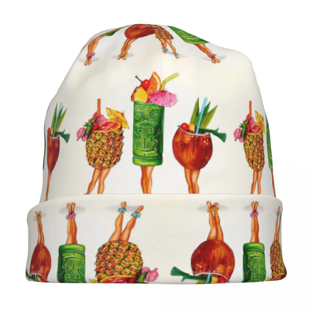 تيكي كوكتيل دبوس متابعة Skullies قبعة حريمي دافئة الخريف الشتاء في الهواء الطلق قبعة محبوك قبعات بونيه للرجال النساء الكبار