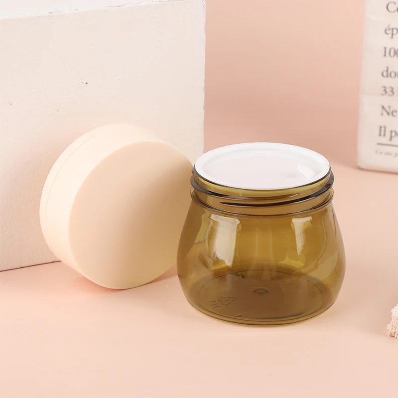 160ml Mini Plastic Jar Cosmetics Subpackage Filling Wide Mouth Cap Bottle Face Cream Lipstick Storage Container Refillable