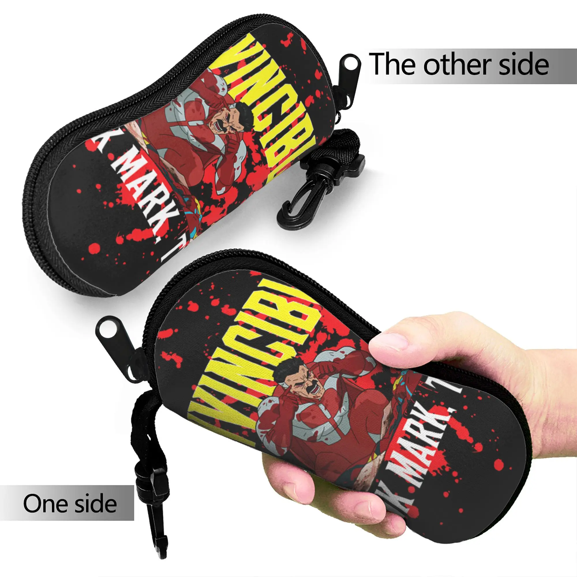 Invincible Animated Think Mark Glasses Case Men Women Convenient Zipper  Sunglasses Storage Box Sunglasses Box