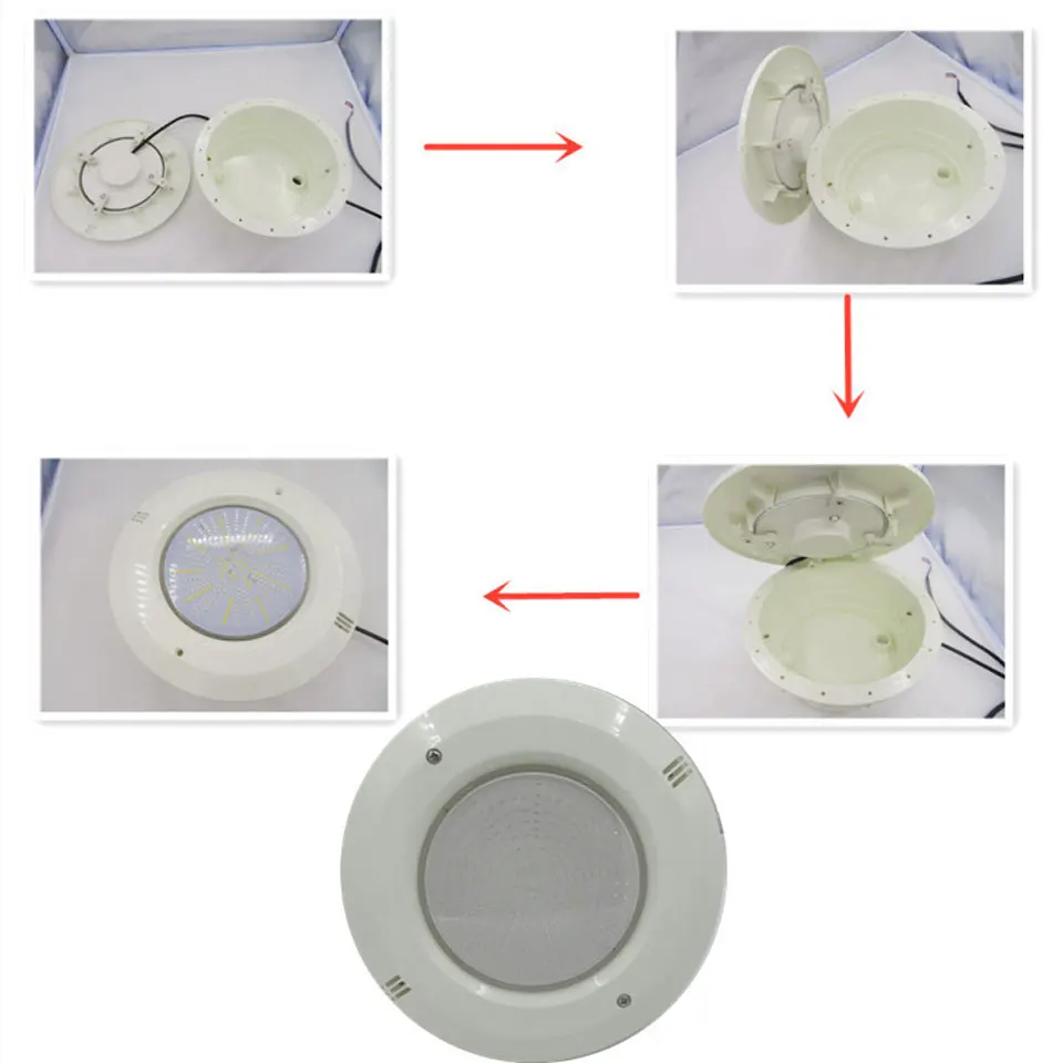 Imagem -06 - Diodo Emissor de Luz Subaquática 18 w 24 30 w 35w42w Resina Cheia Piscina Luz Rgb Interruptor Síncrono Fora on Halogênio Par56 Substituição