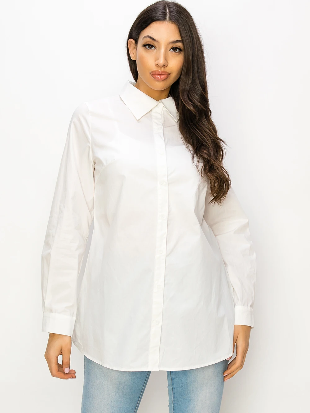 White Long Sleeve Cotton Button Down Shirts For Women Blouses 2024 Camisas De Mujer Ladies Tops Chemise Femme Womens Clothing