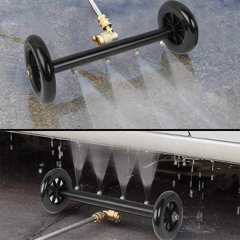 ROUE Pressure Washer Undercarriage Surface Cleaner Water Broom Under Car Chassis Floor Wash 1/4