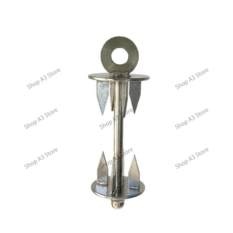 Stainless steel double coil climbing rope grabber, adventure rock climbing speed descent safety , point fixed point anti-fall