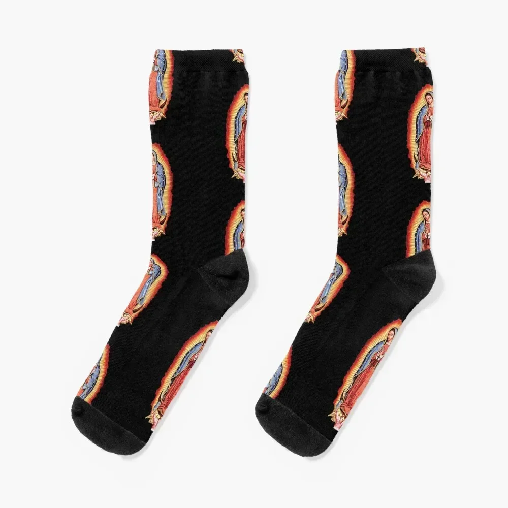 Our Lady of Guadalupe Virgin Mary Socks sport with print Lots Socks Women's Men's